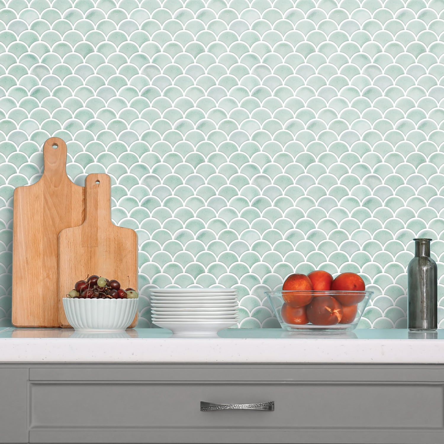 Scallop Tiles in a room setting