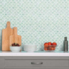 Scallop Tiles in a room setting