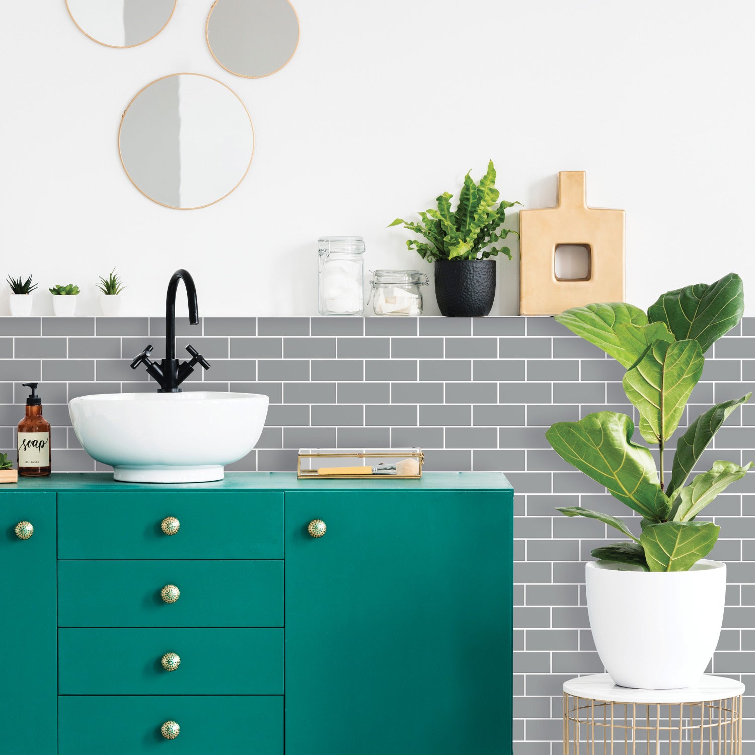Subway Tiles in a room setting