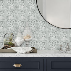 Tin Tile Backsplash Tiles in a room setting