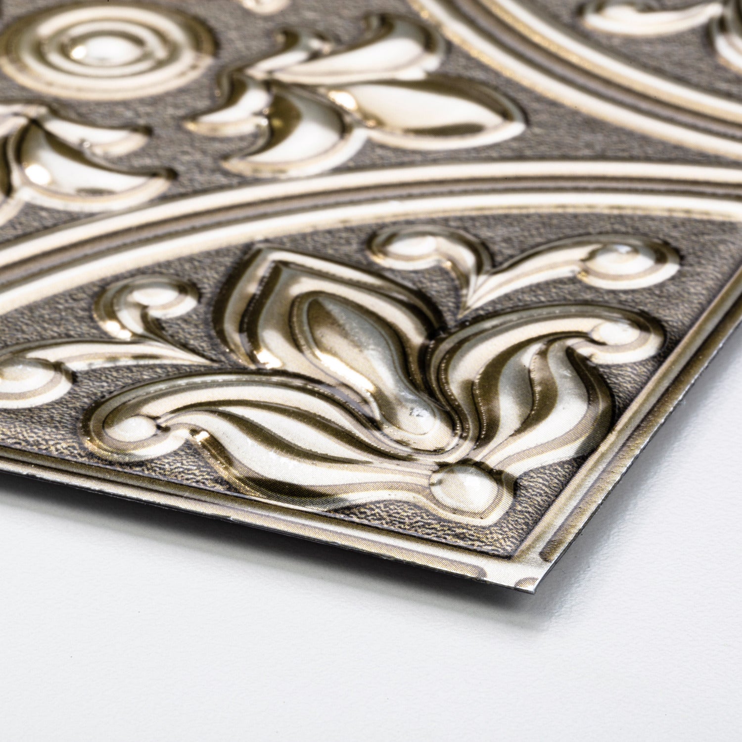 Tin Tile Backsplash Tiles pattern close-up