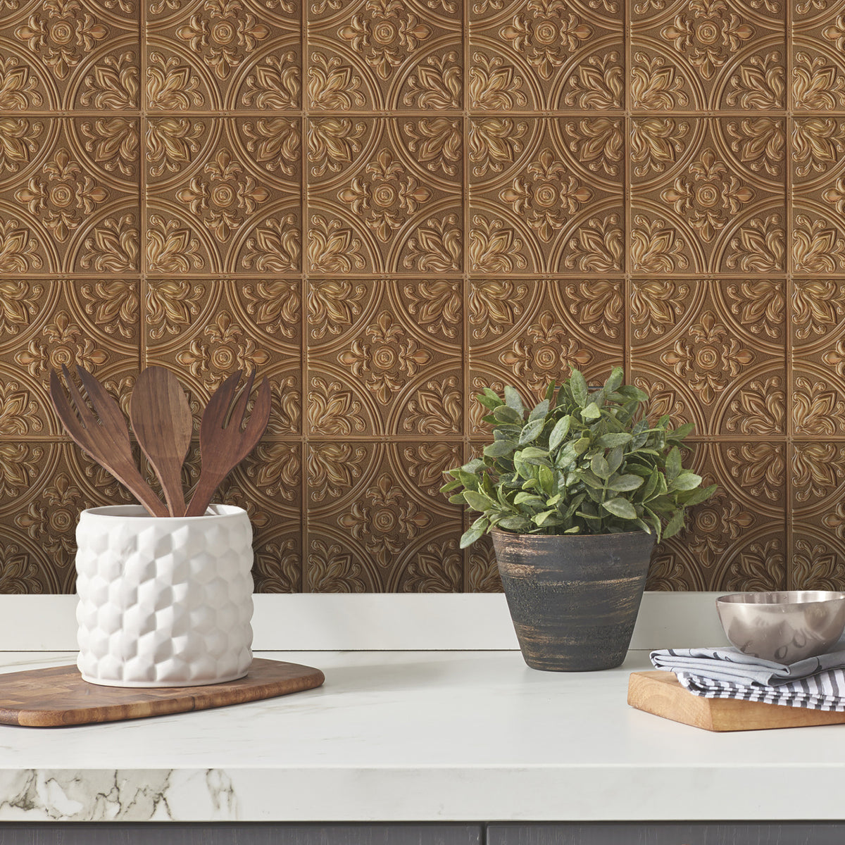 Tin Tile Tiles in a room setting