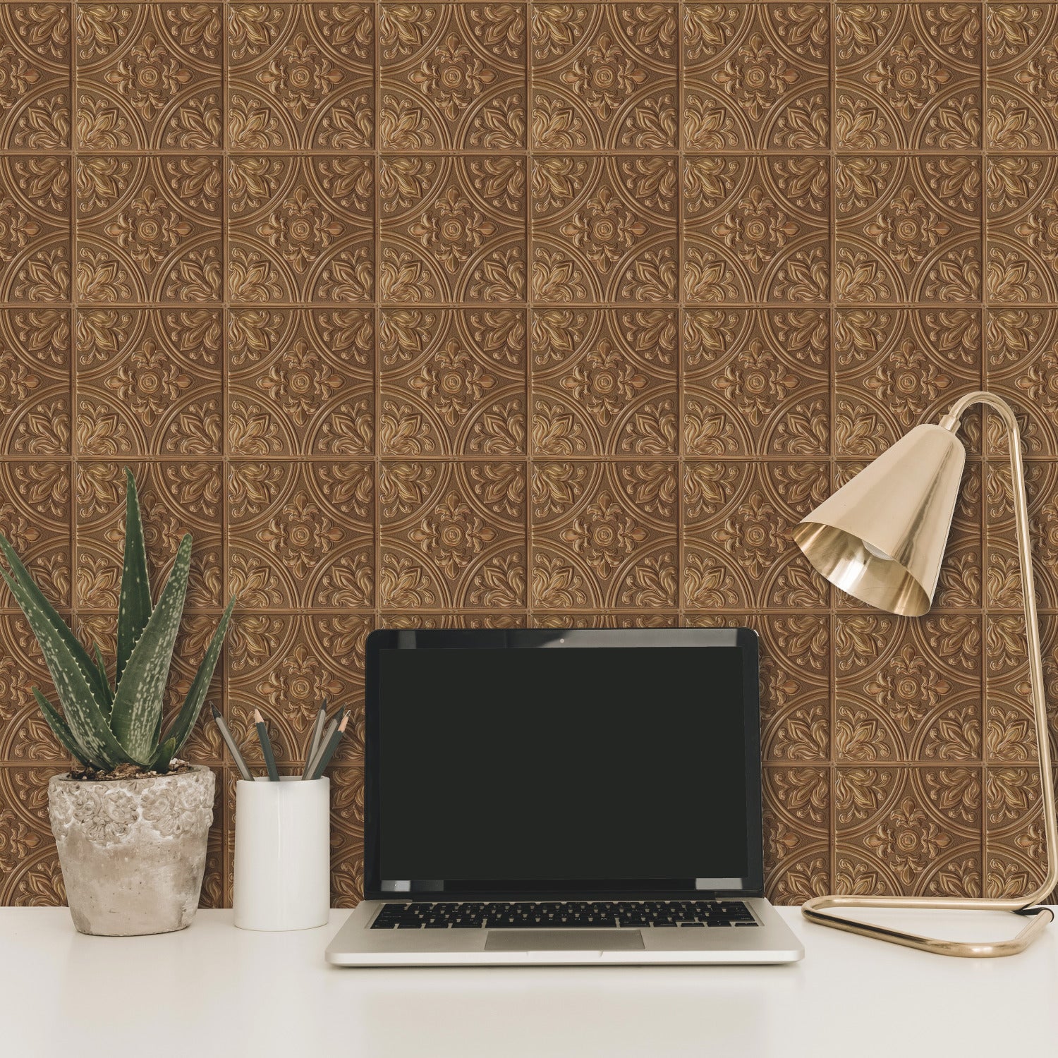 Tin Tile Tiles in a room setting