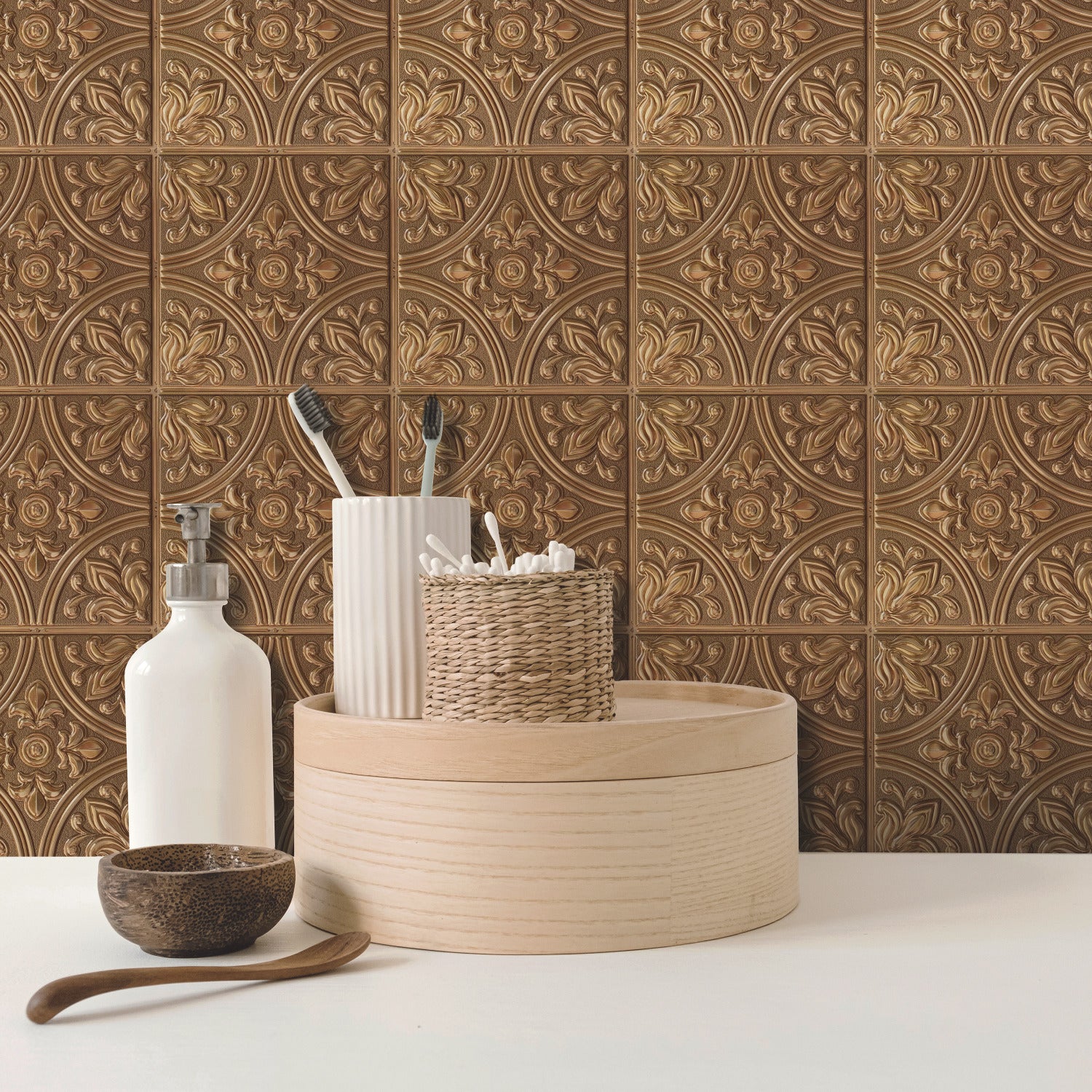 Tin Tile Tiles in a room setting