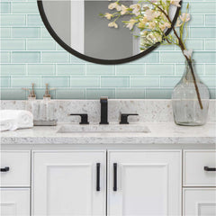 Seaglass Subway Tiles in a room setting