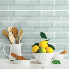 Seaglass Subway Tiles in a room setting