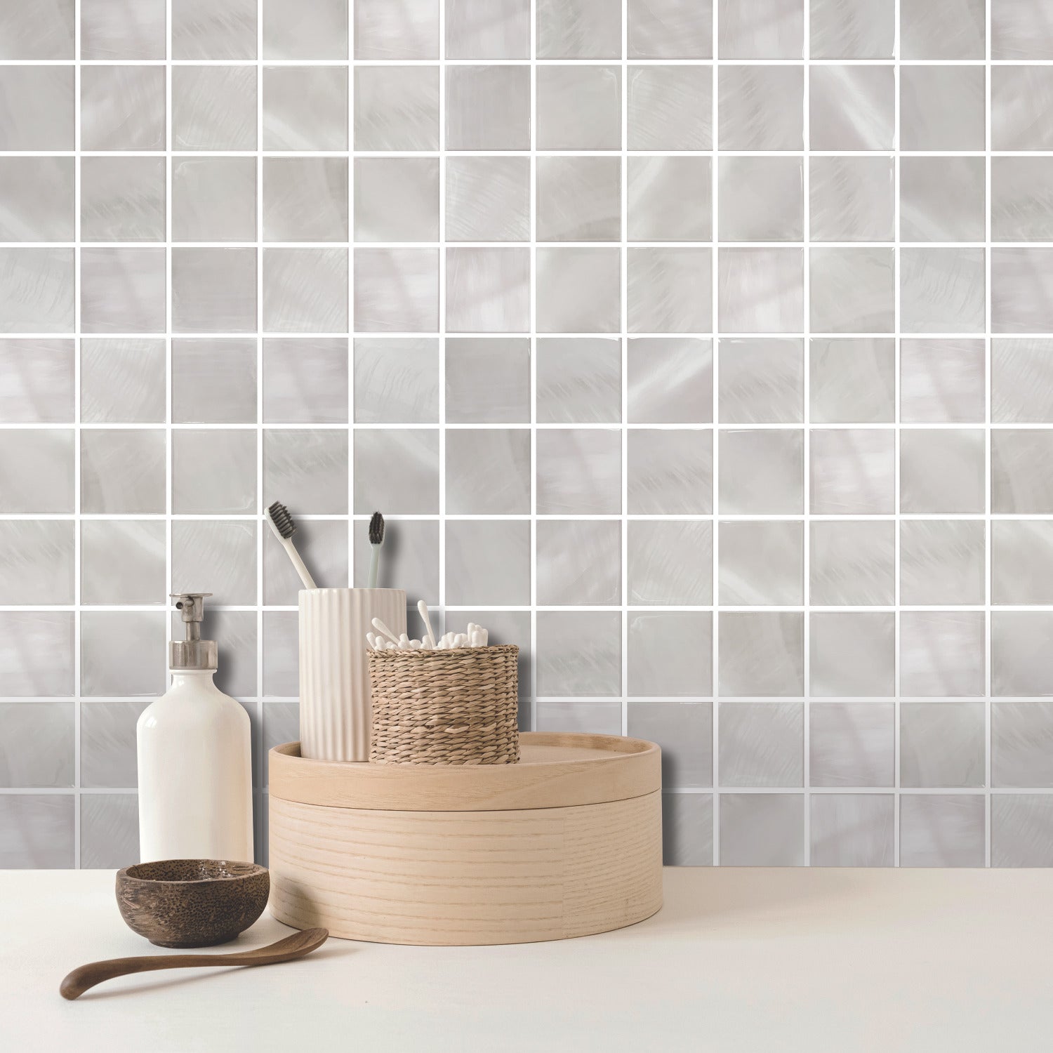 Square Tiles in a room setting