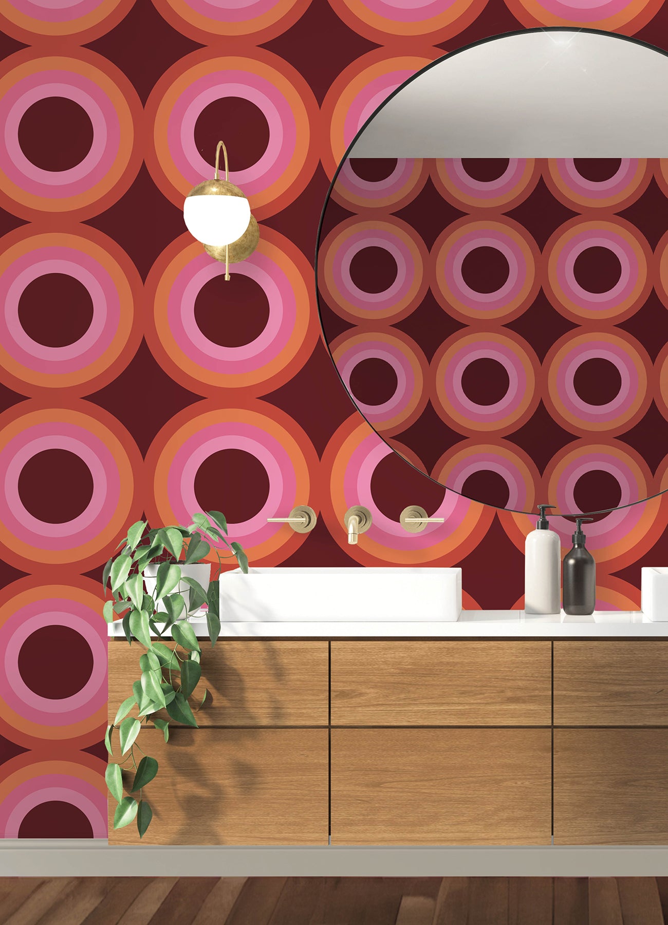 Sir Culls P&S Wallpaper in a room setting
