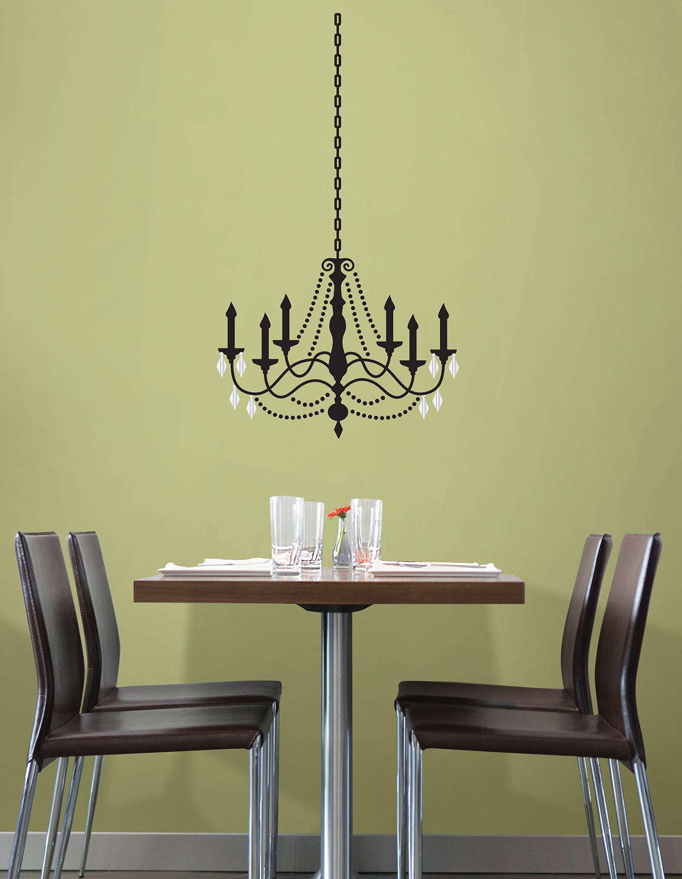 Chandelier Wall Decals in a room setting