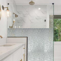Etched Glass Window Film in a room setting