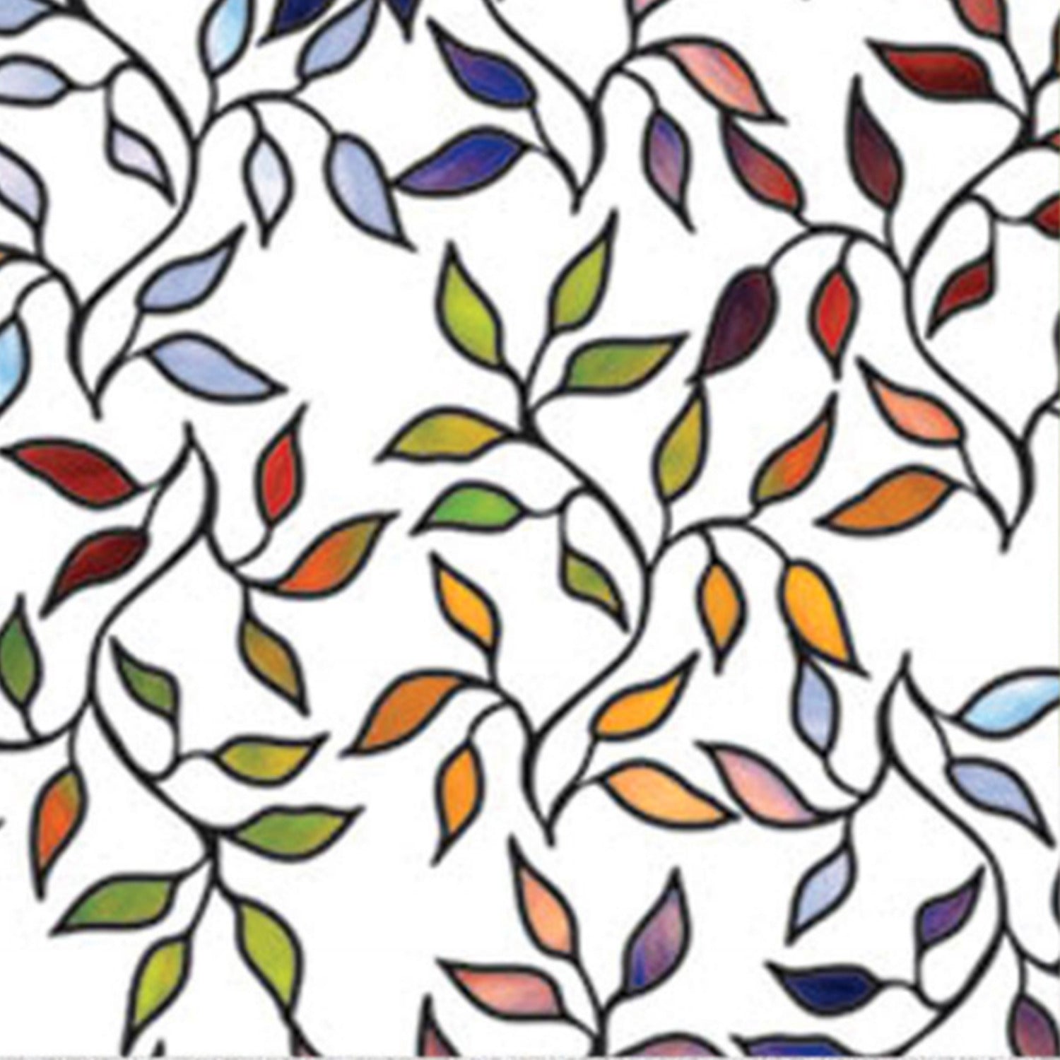 Stained Glass Leaves Window Film by WallPops