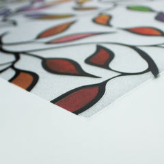 Stained Glass Leaves Window Film pattern close-up
