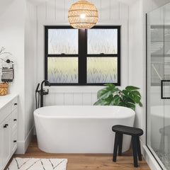 Bamboo Privacy Window Film in a room setting