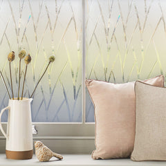 Bamboo Privacy Window Film in a room setting