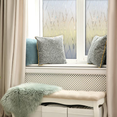 Bamboo Privacy Window Film in a room setting