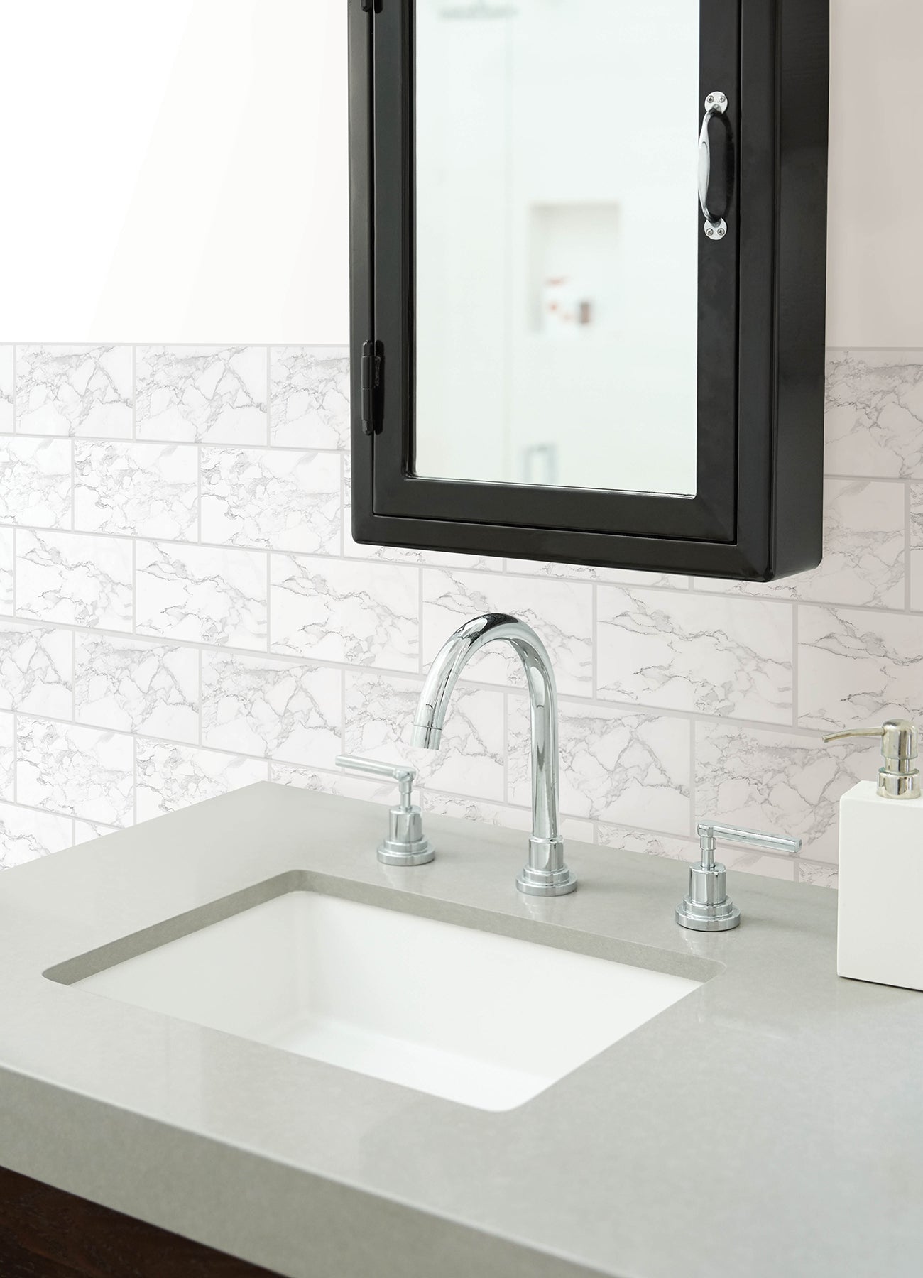 Marble Tiles in a room setting