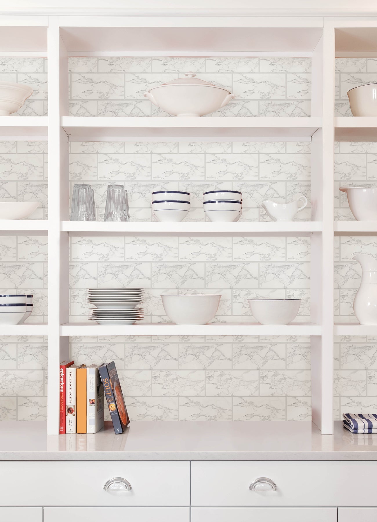 Marble Tiles in a room setting