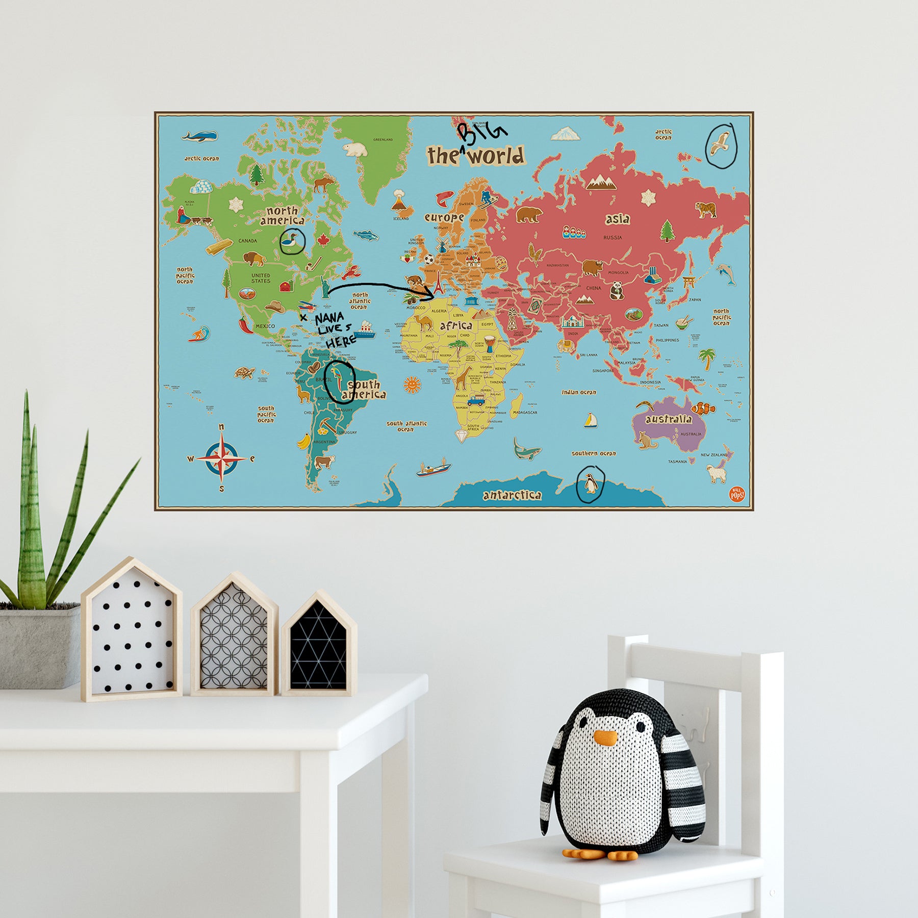 Kids World Dry Erase in a room setting