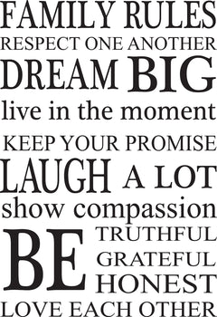 Family Rules Wall Decals by WallPops