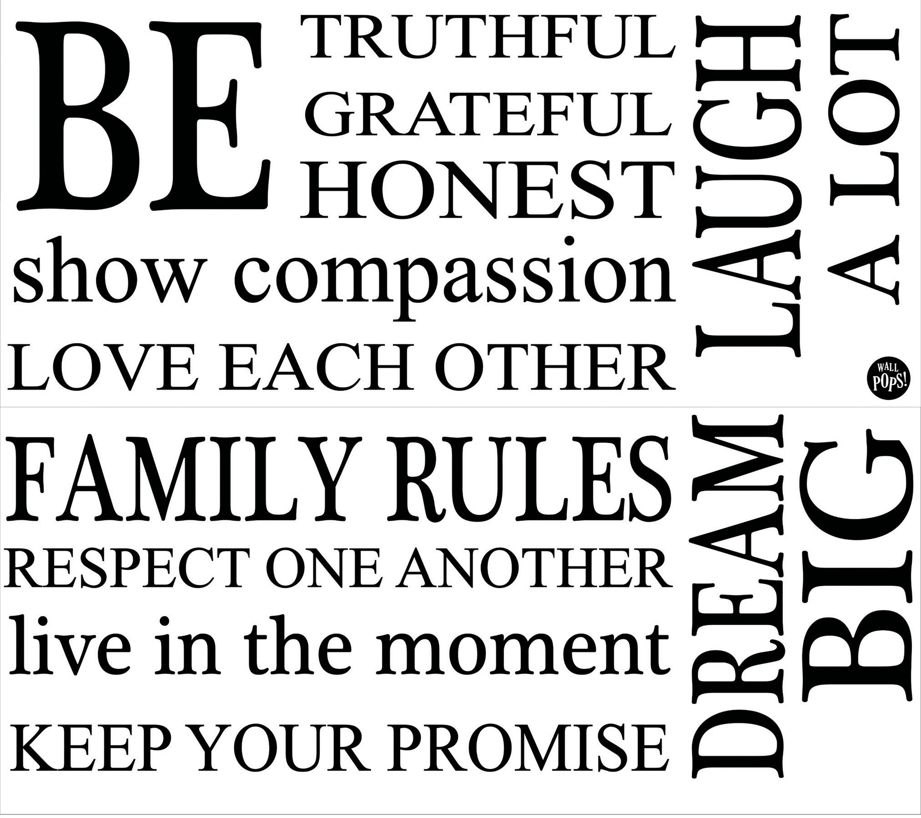 Family Rules Wall Decals - panels
