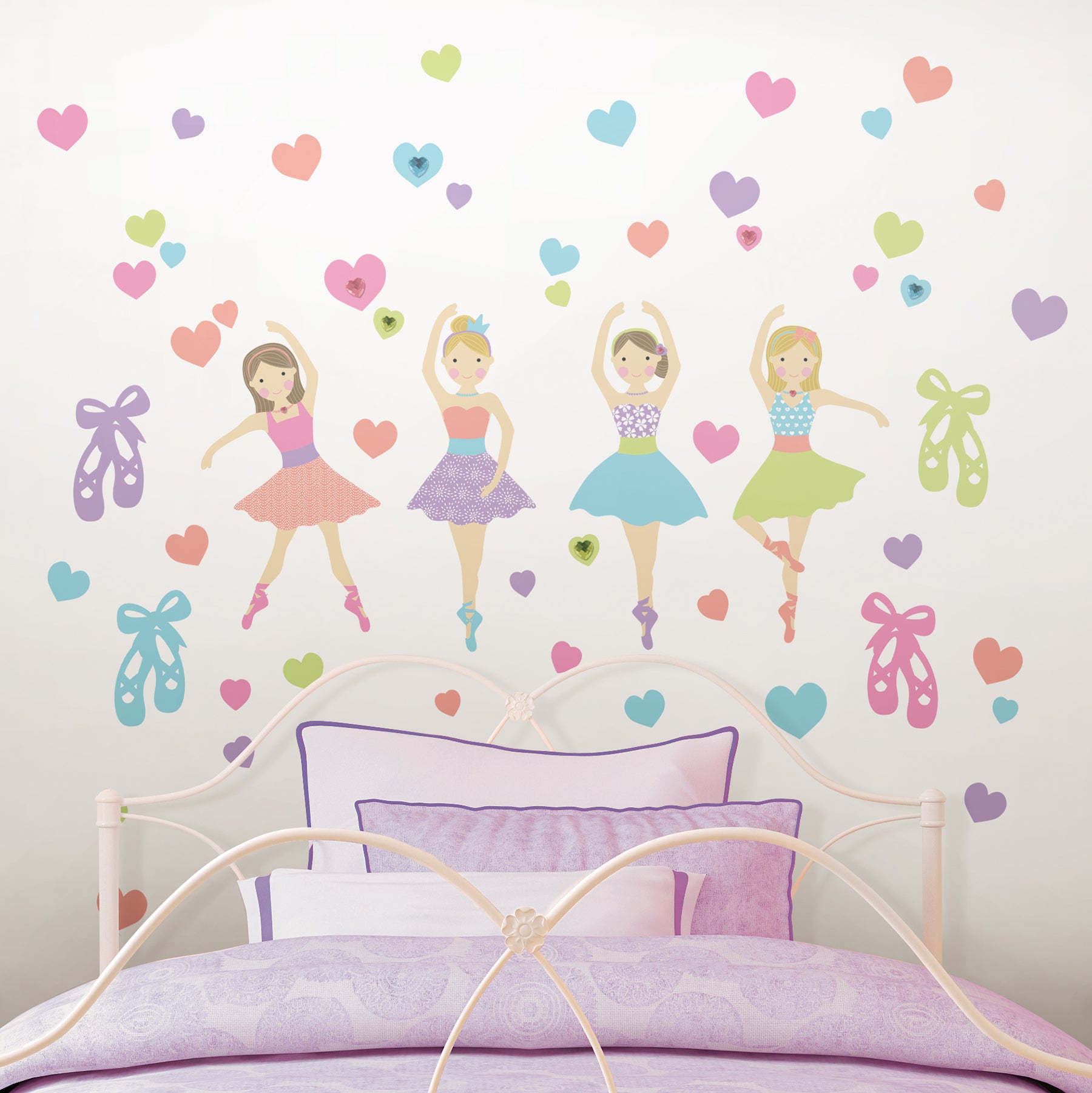 Prime Ballerina Wall Decals in a room setting