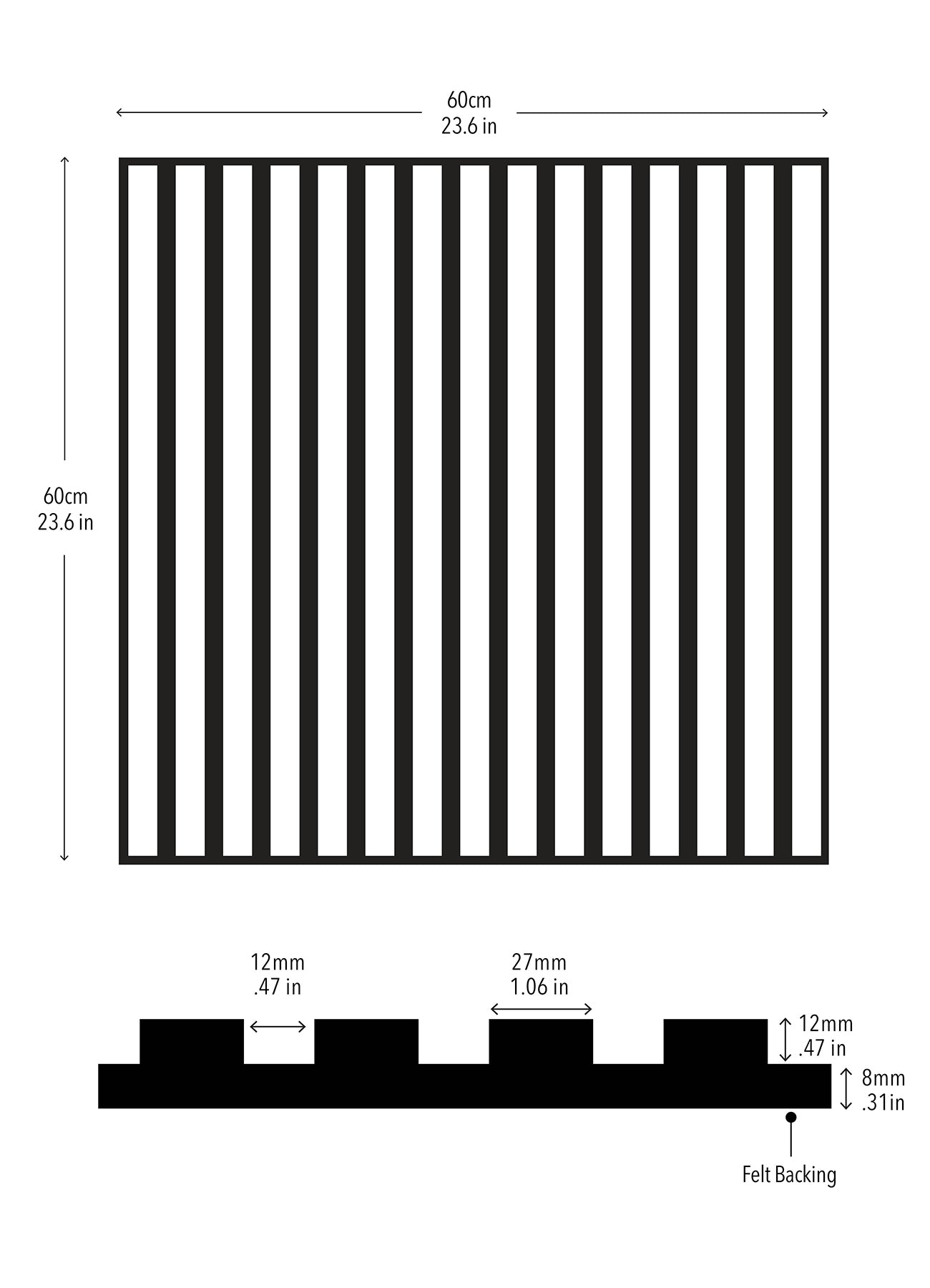 Acoustic Slat Decorative Room Panels by WallPops
