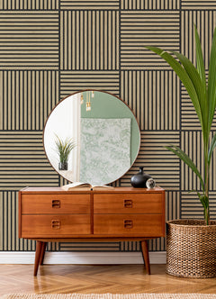 Acoustic Slat Decorative Room Panels in a room setting
