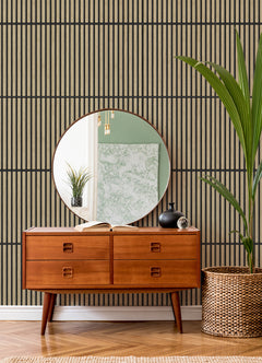 Acoustic Slat Decorative Room Panels in a room setting