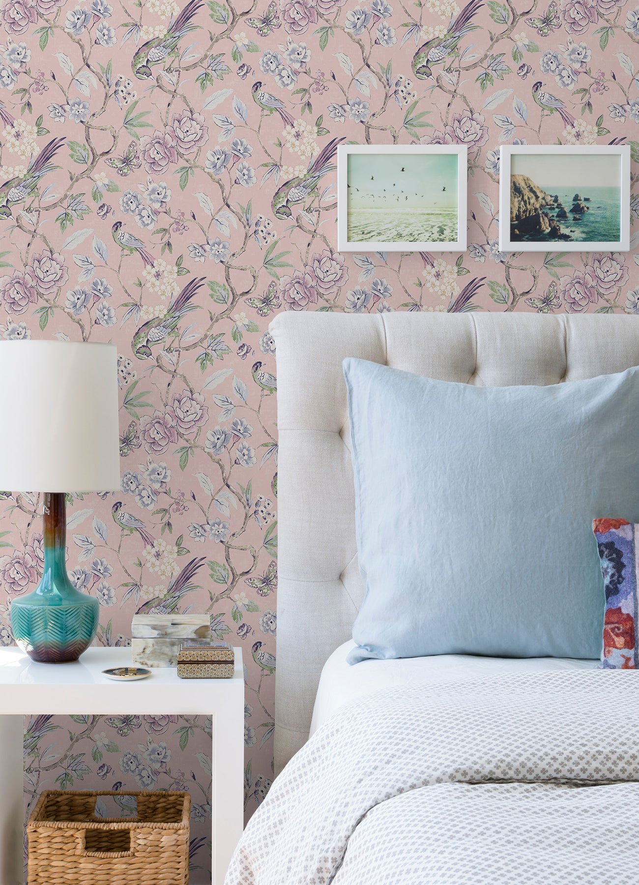 Aviary Garden P&S Wallpaper in a room setting