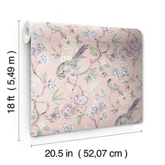 Aviary Garden P&S Wallpaper - dimensions