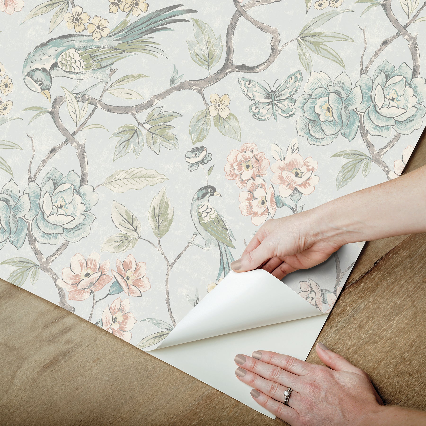 Aviary Garden P&S Wallpaper - how to peel