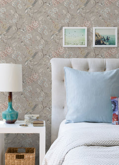 Aviary Garden P&S Wallpaper in a room setting