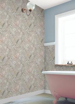 Aviary Garden P&S Wallpaper in a room setting