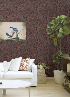 Indira Aster P&S Wallpaper in a room setting