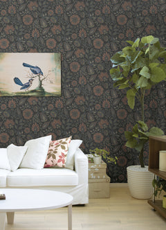 Indira Aster P&S Wallpaper in a room setting