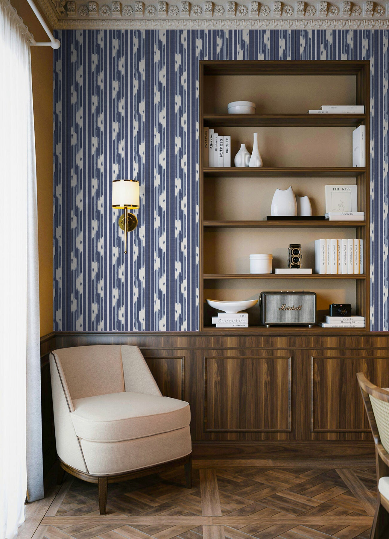 Ojai P&S Wallpaper in a room setting