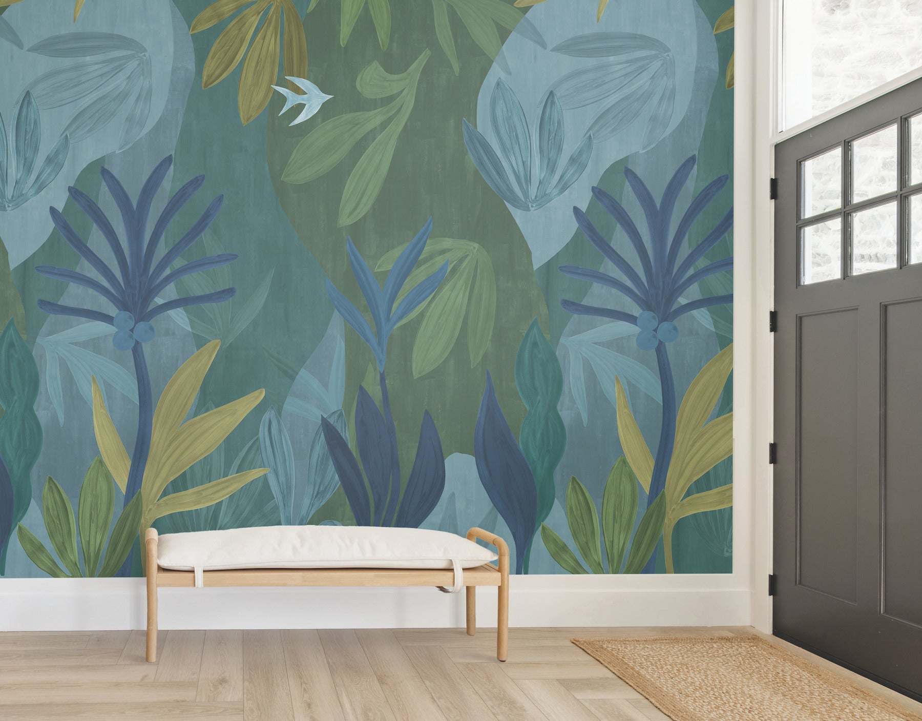 Chambord Gardens Wall Murals in a room setting