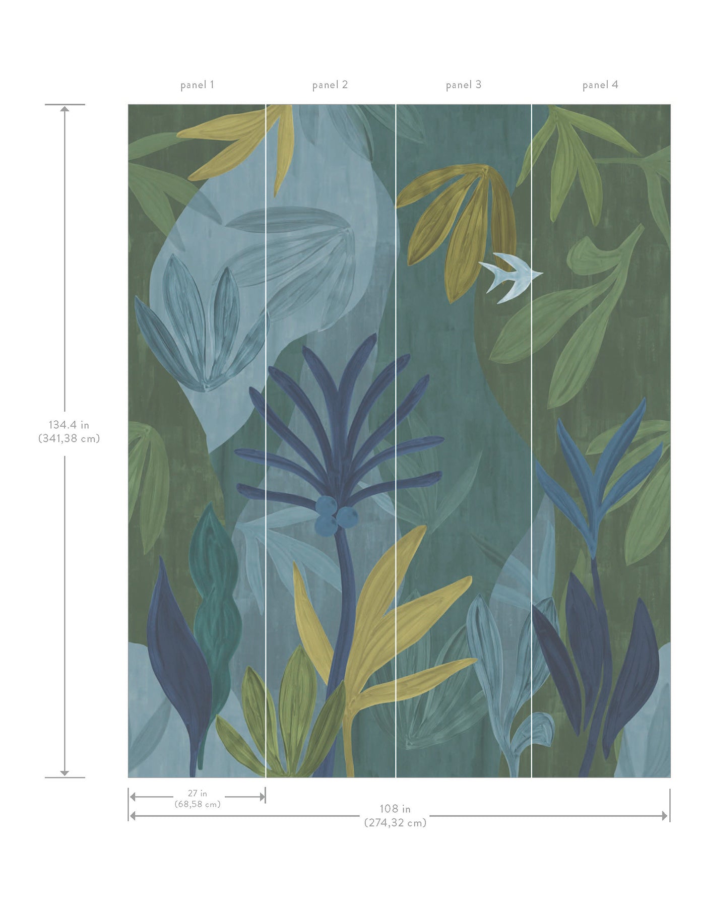 Chambord Gardens Wall Murals - dimensions